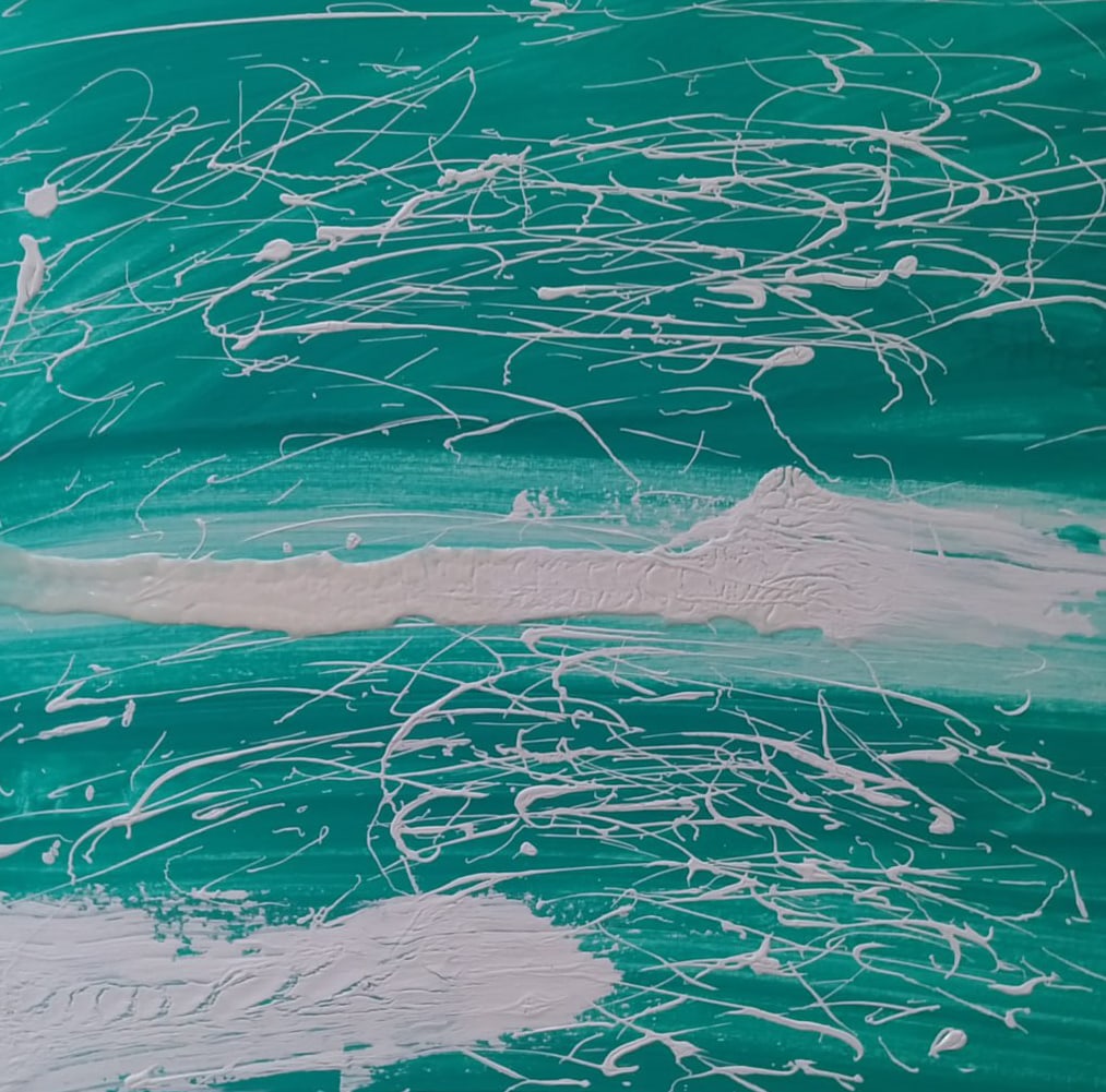 Abstract Oil painting Lapis lazuli Nina L - 6