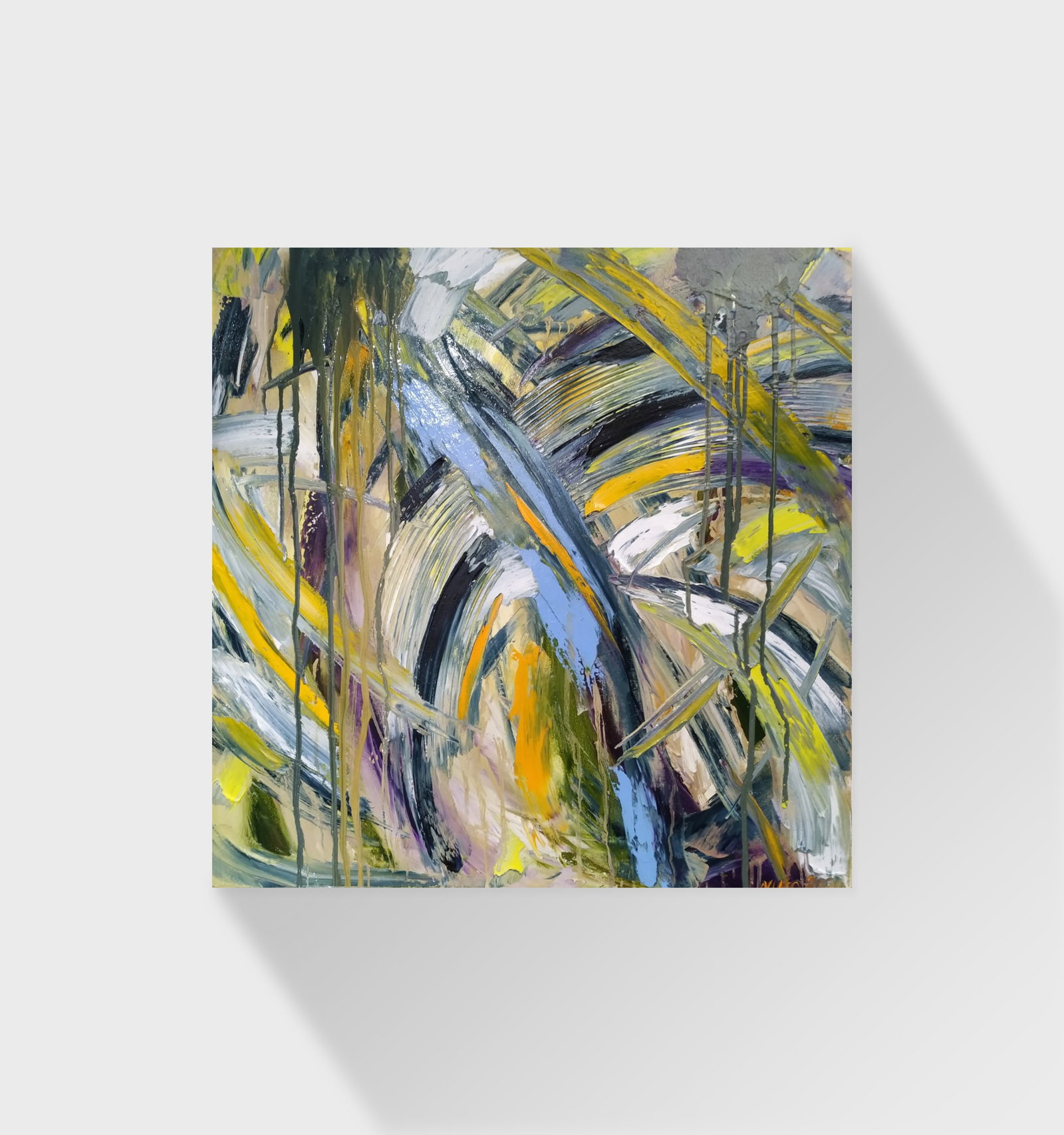 Abstract Oil painting Rain Nina L - 10
