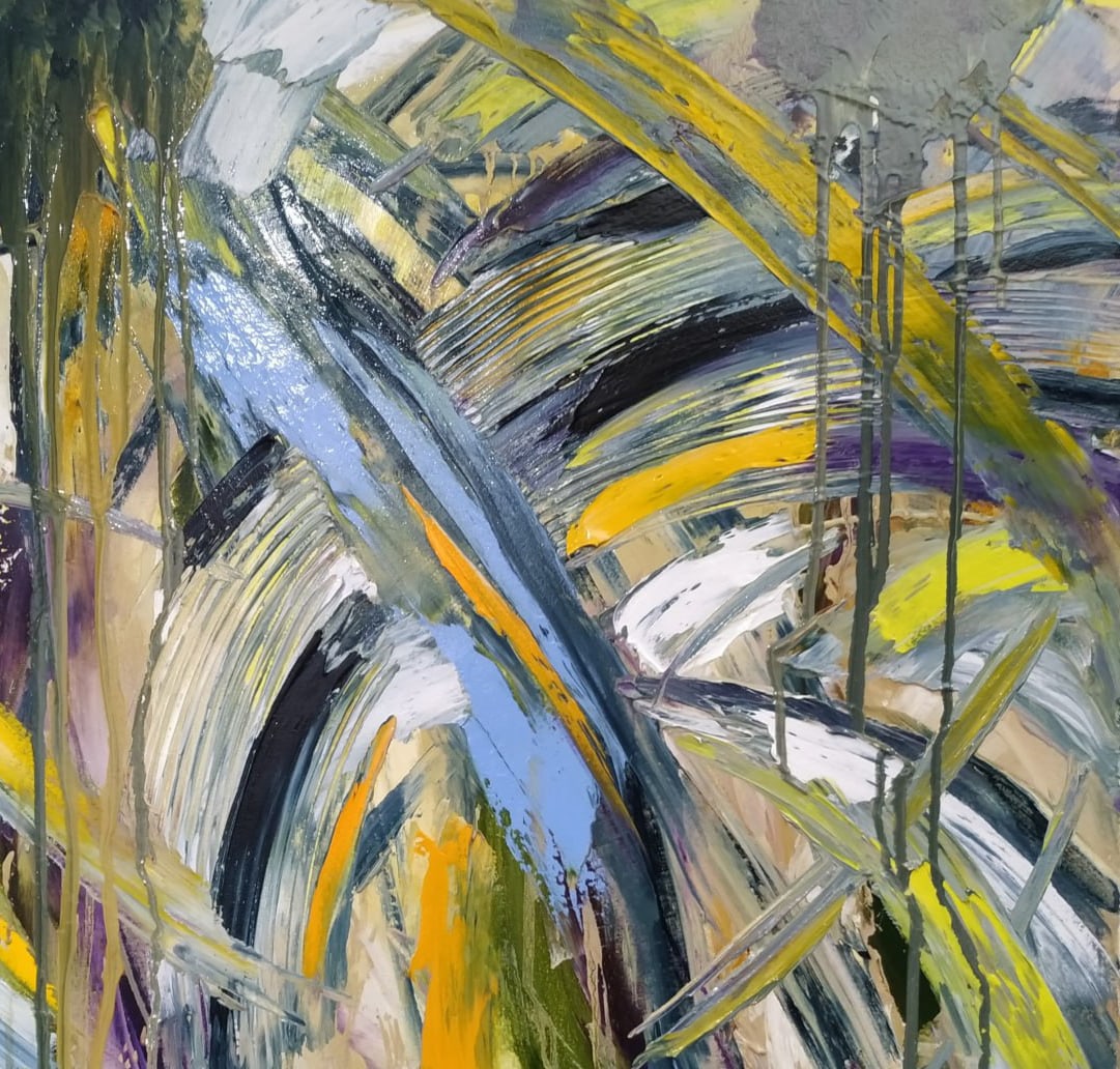 Abstract Oil painting Rain Nina L - 3