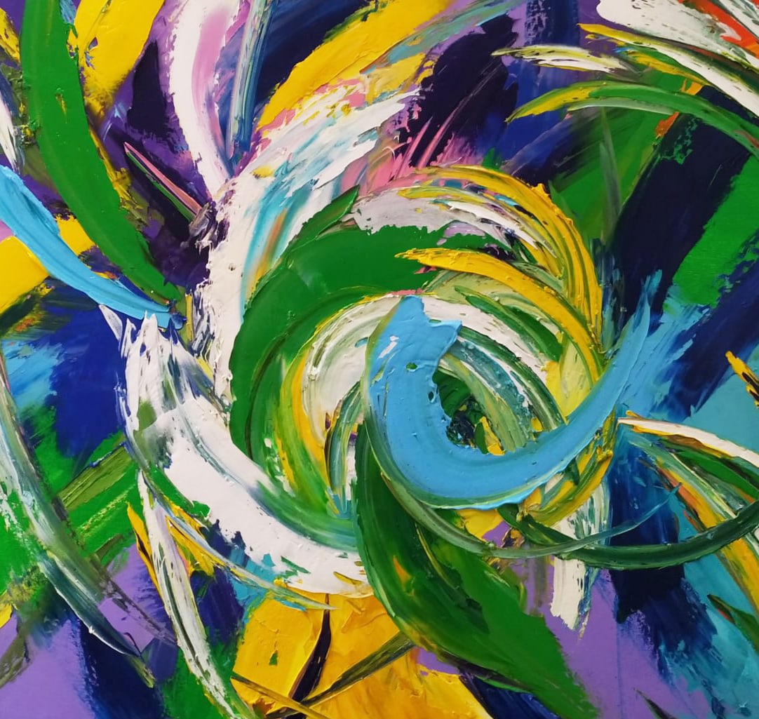 Abstract Oil painting Universe Nina L - 6