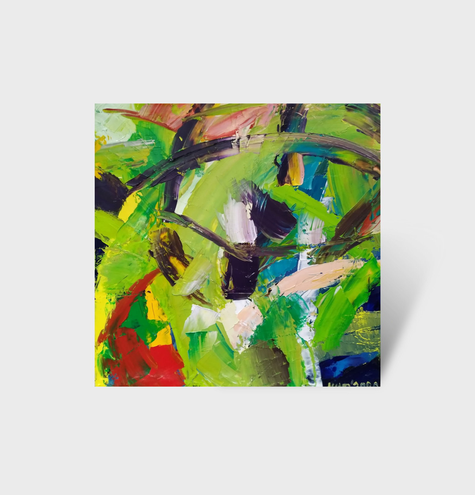 Abstract Oil painting In flight Nina L - 10
