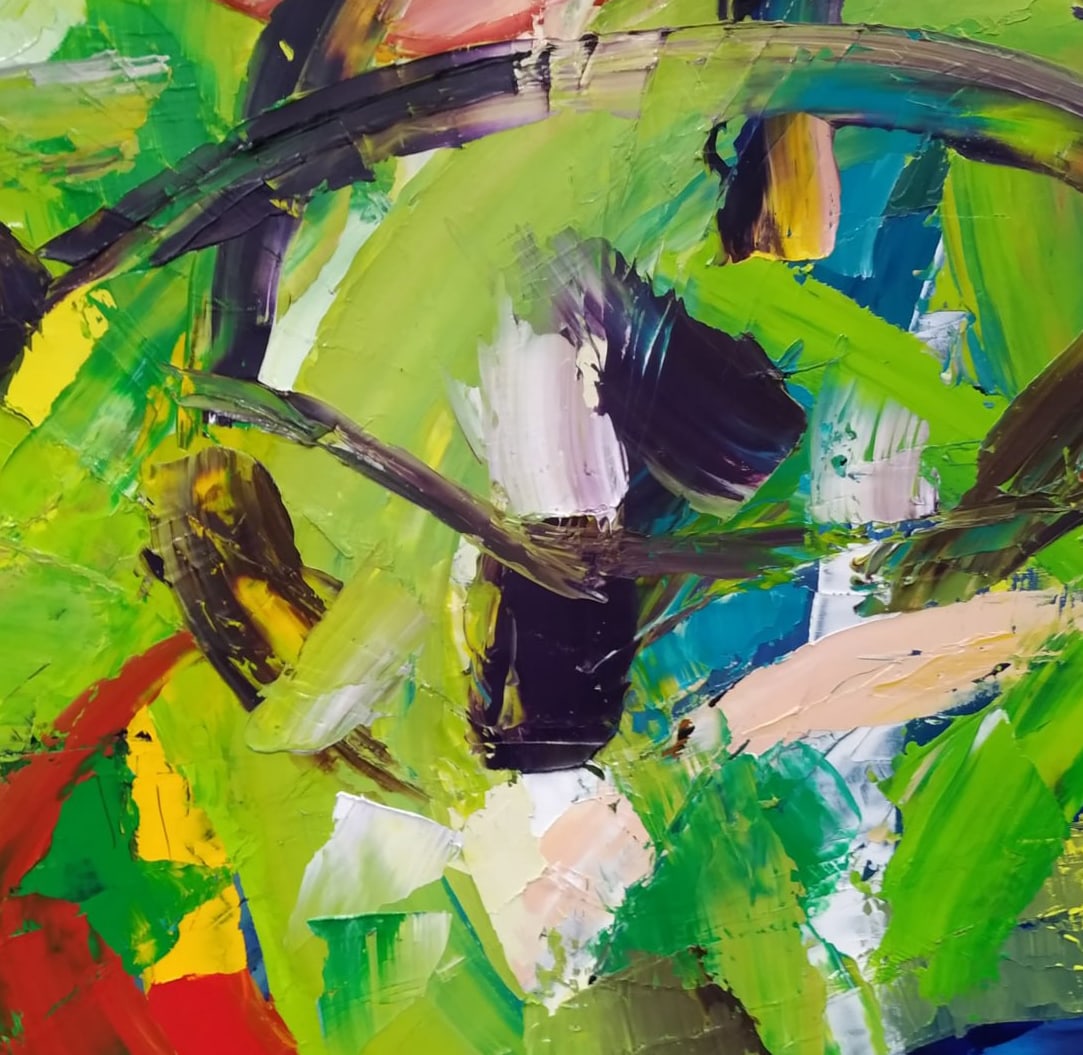 Abstract Oil painting In flight Nina L - 6