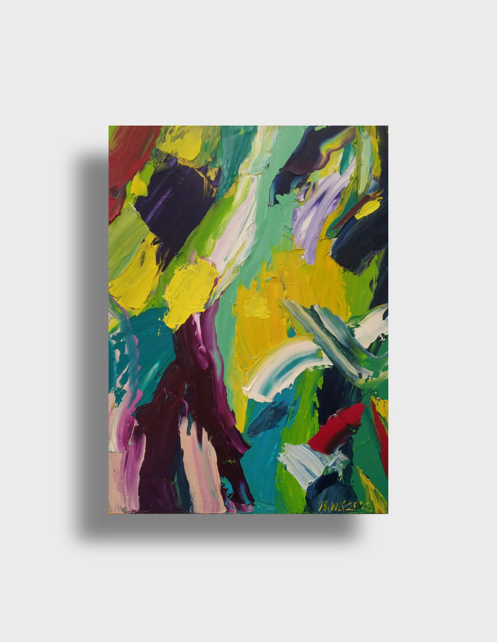 Abstract Oil painting sleep Nina L - 10