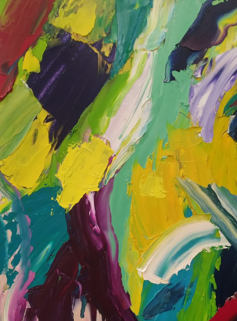 Abstract Oil painting sleep Nina L - 5