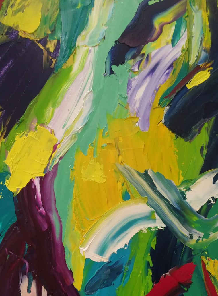 Abstract Oil painting sleep Nina L - 6
