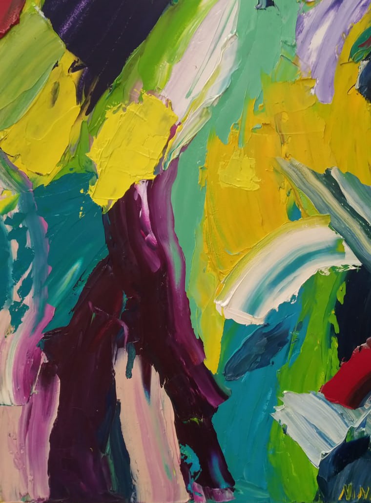 Abstract Oil painting sleep Nina L - 7