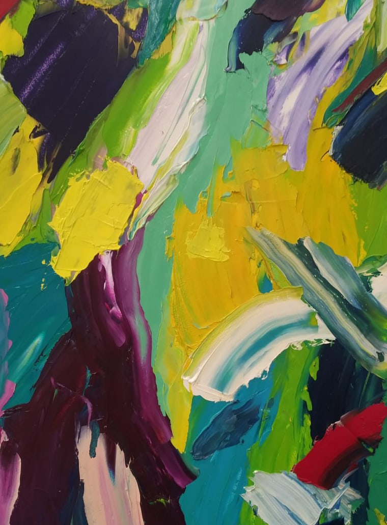 Abstract Oil painting sleep Nina L - 9
