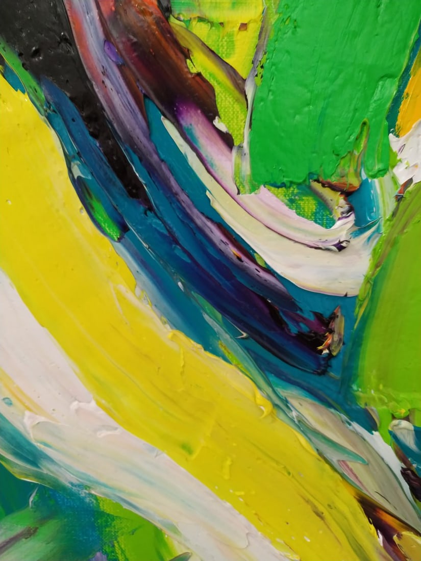 Abstract Oil painting Flow Nina L - 2