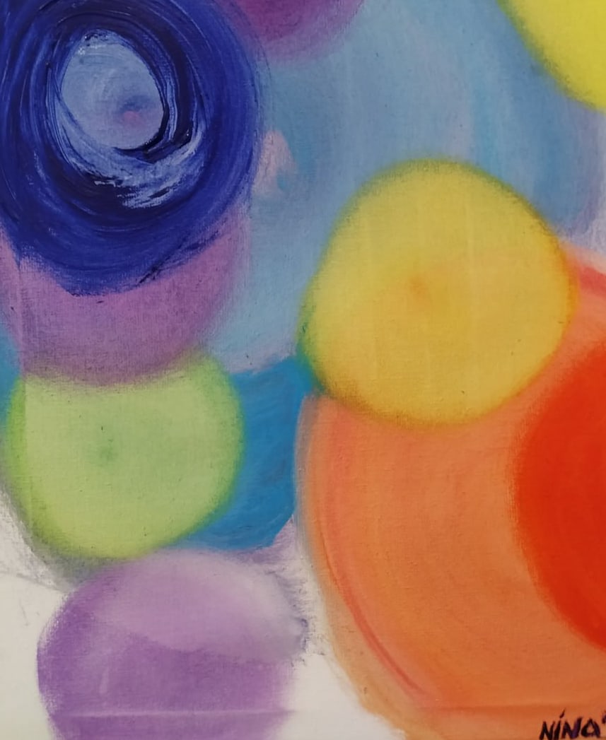Abstract Oil painting Colored dreams Nina L - 4