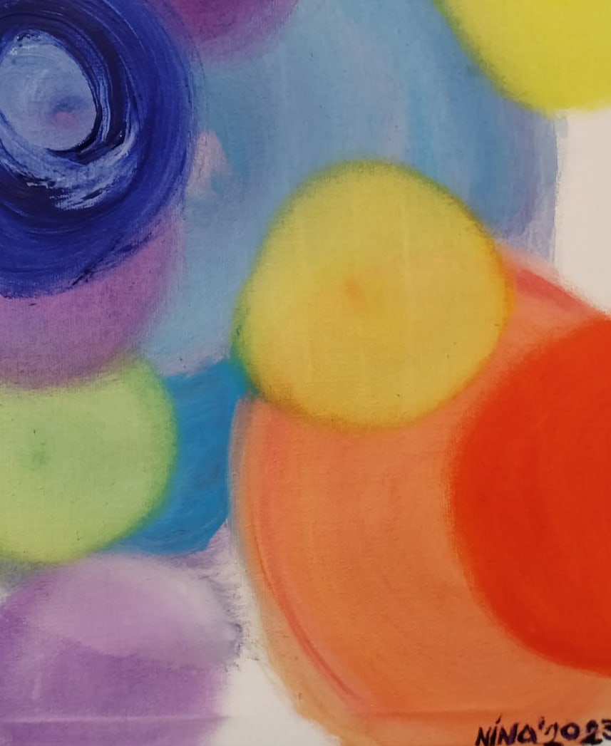 Abstract Oil painting Colored dreams Nina L - 8