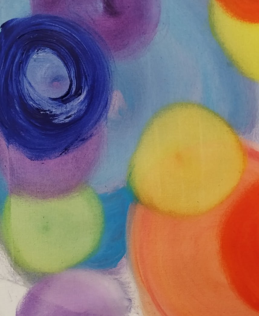 Abstract Oil painting Colored dreams Nina L - 9
