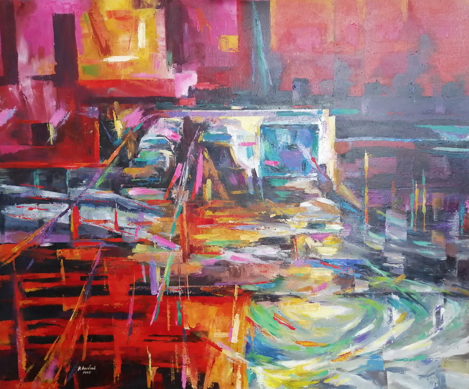 Oil painting Weekend traffic Vadim Os'onov - 2