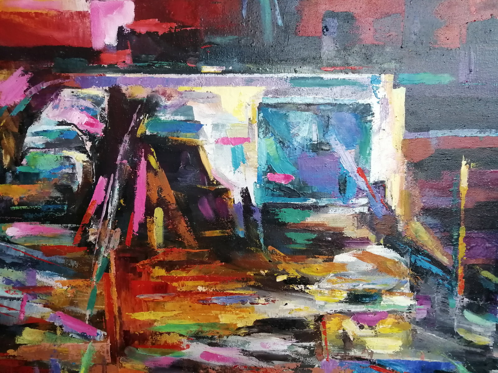 Oil painting Weekend traffic Vadim Os'onov - 7