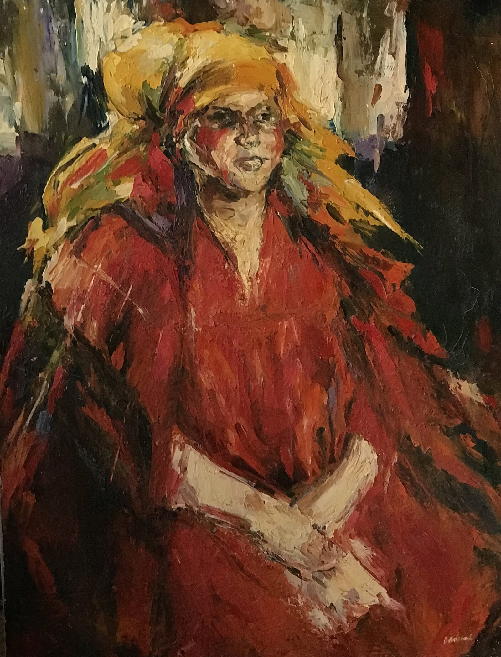 Oil painting Girl in traditional wear Vadim Os'onov: Title: Oil painting Girl in traditional wear Vadim Os'onov Description: 05AXE Painter: Os'onov Vadim S?ze: 90x60 cm/35,4x23,6 inch Components: oil, canvas Original painting CONDITION: exellent ERA: 19