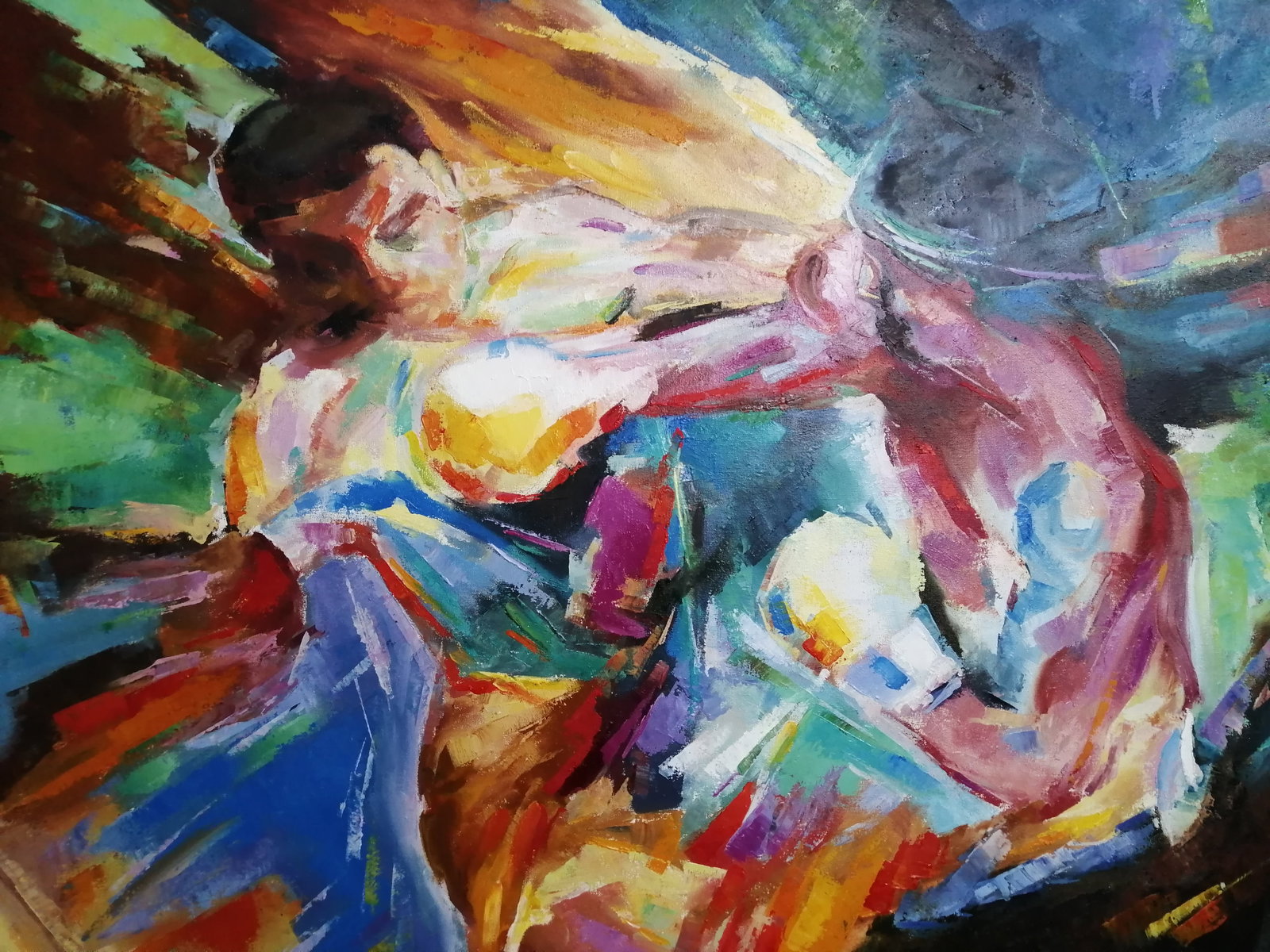 Oil painting Fight Vadim Os'onov - 2