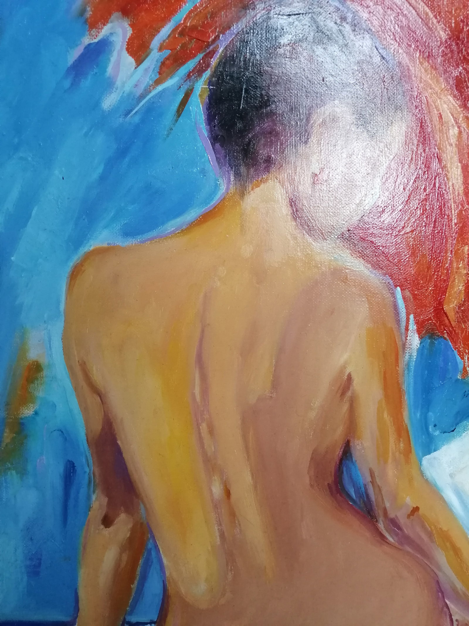 Oil painting Naked in red Vadim Os'onov - 4