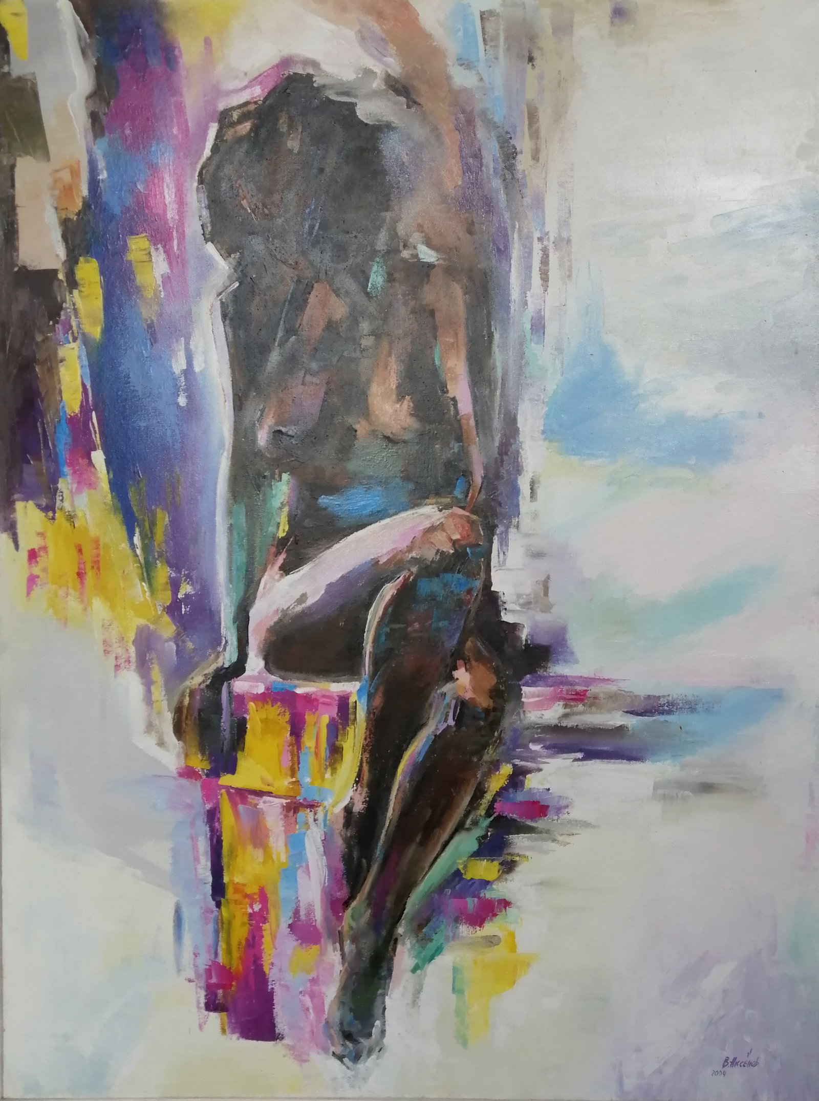 Oil painting Angel Vadim Os'onov: Title: Oil painting Angel Vadim Os'onov Description: 27AXE Painter: Os'onov Vadim S?ze: 110x90 cm/43,3x35,4 inch Components: oil, canvas Original painting CONDITION: exellent ERA: 2008 Vadim Os'o