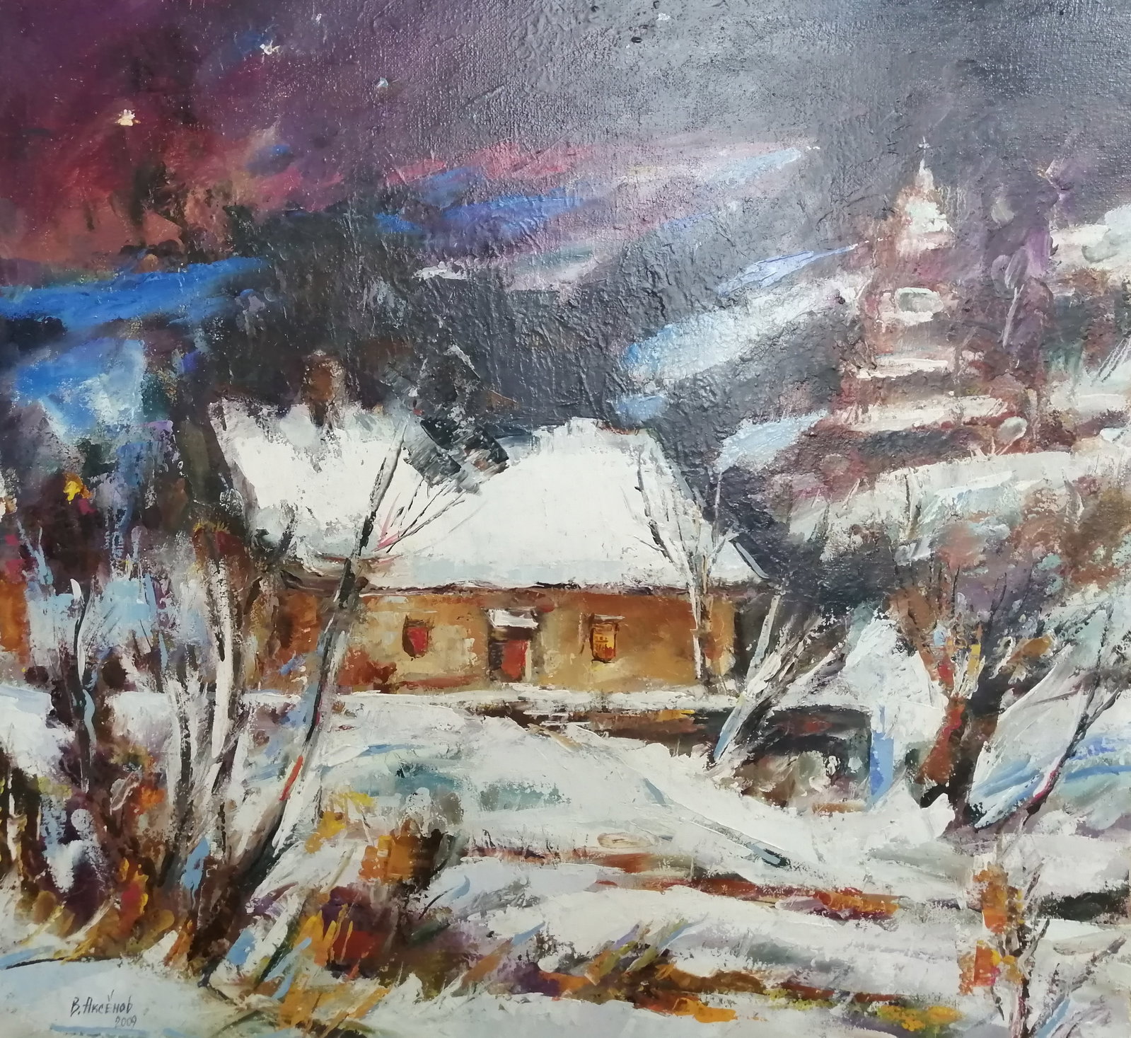 Oil painting Winter Vadim Os'onov - 9