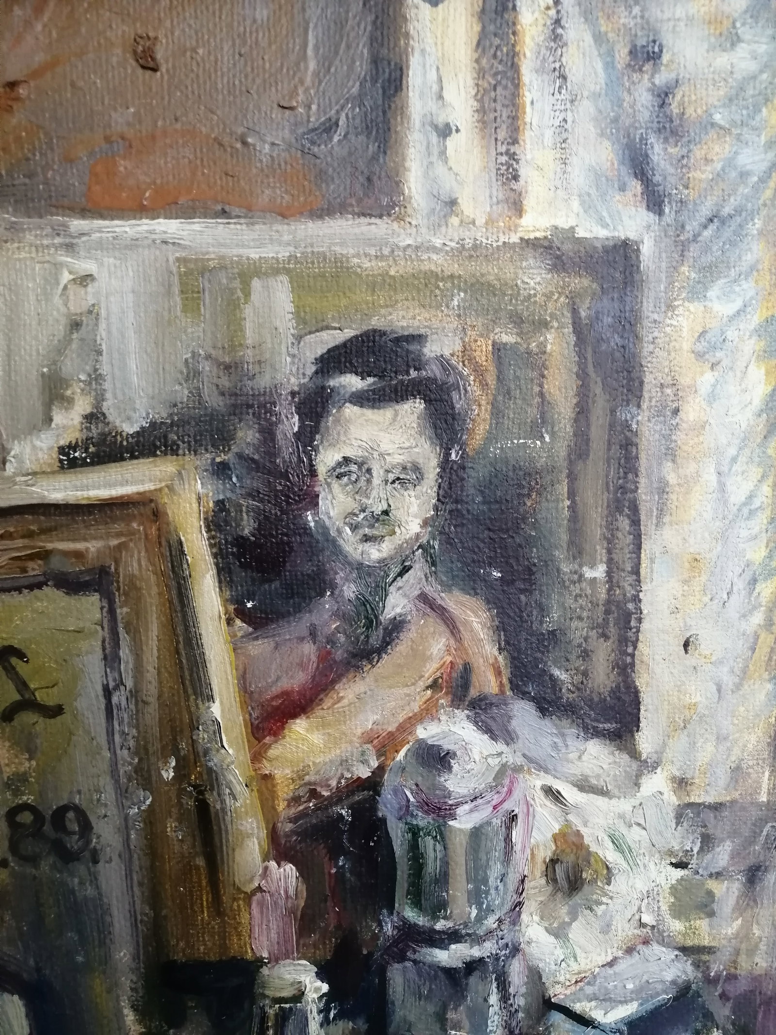 Oil painting At work Vadim Os'onov - 3