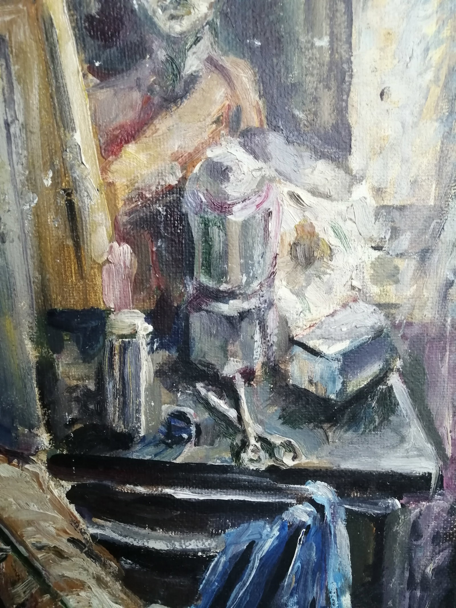 Oil painting At work Vadim Os'onov - 6
