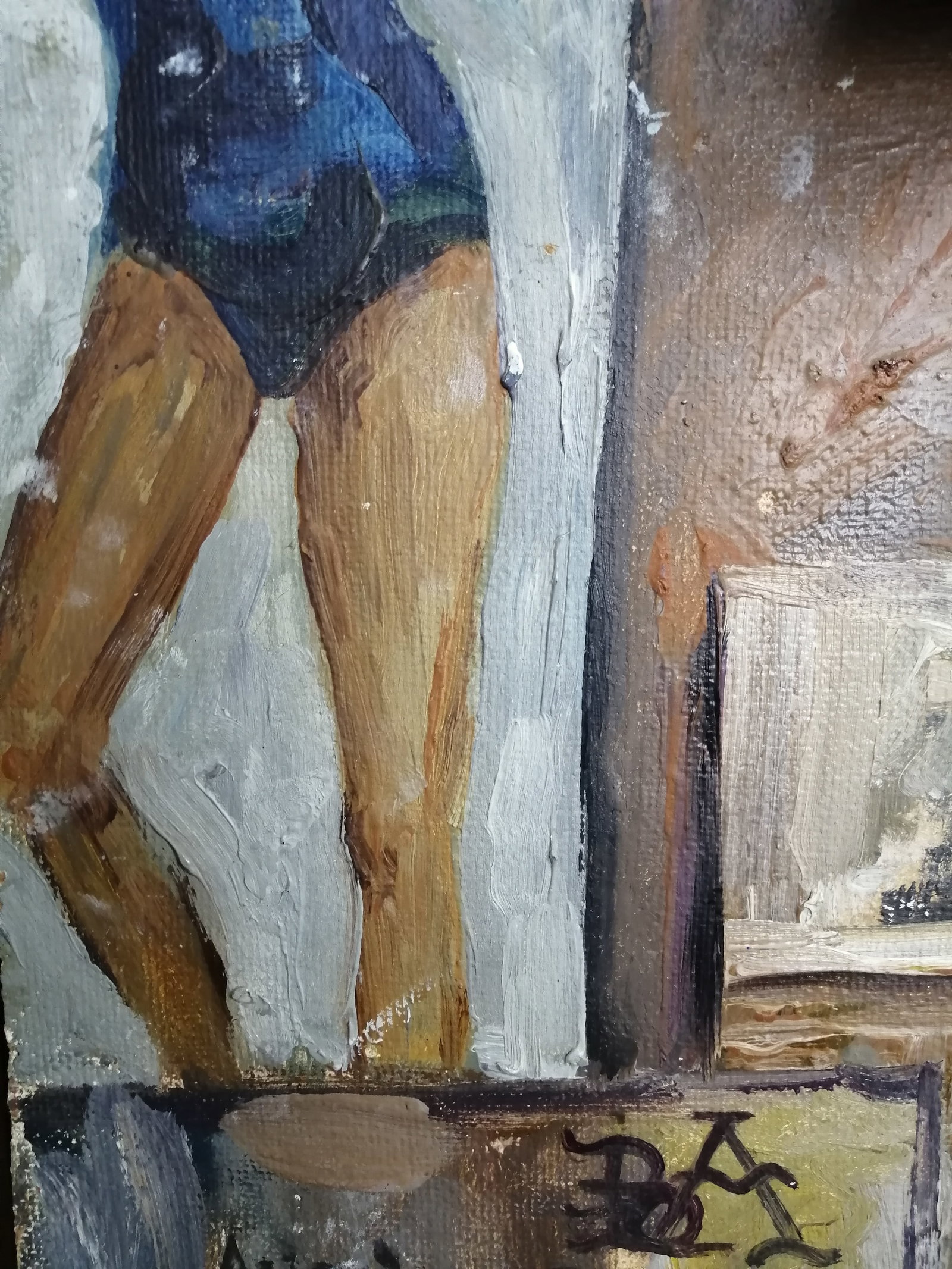 Oil painting At work Vadim Os'onov - 8