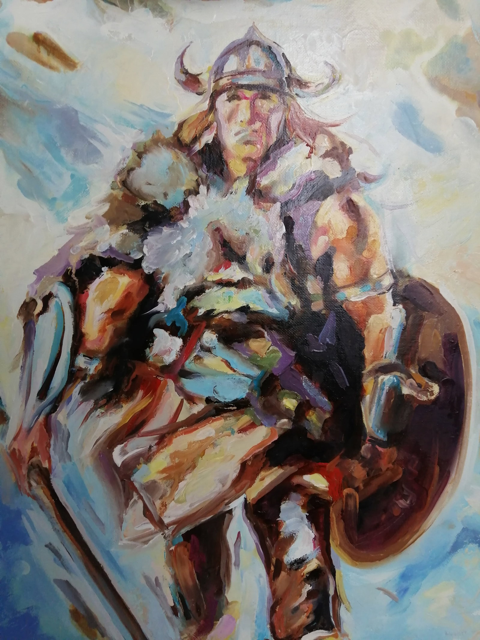 Oil painting Viking Vadim Os'onov - 2