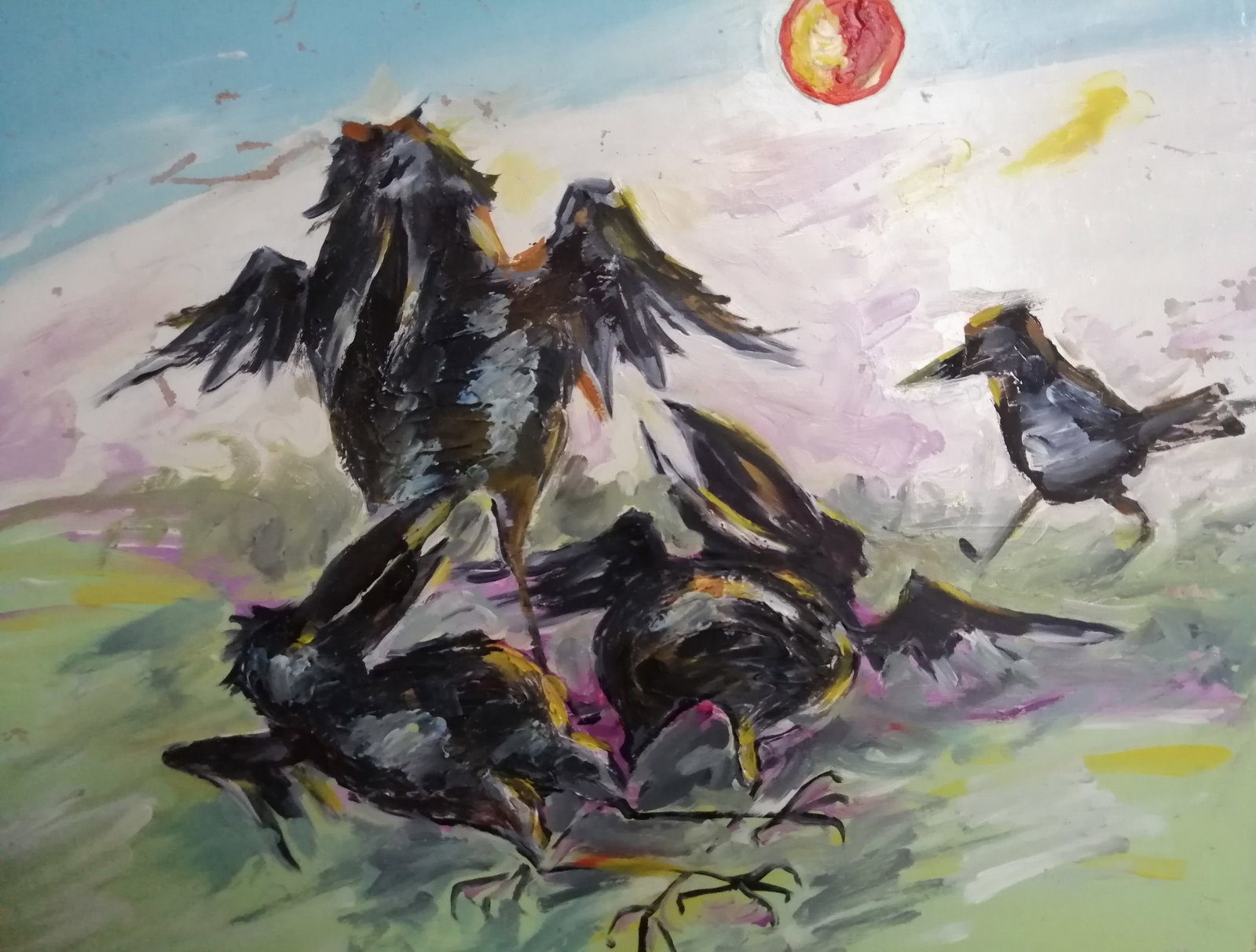 Oil painting Crows Vadim Os'onov - 2