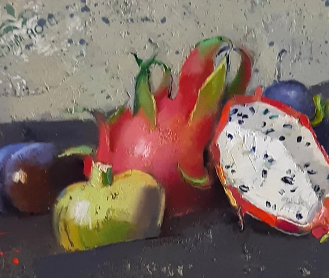 Oil painting Still life with exotic fruits Oksana Kyrylenko - 11