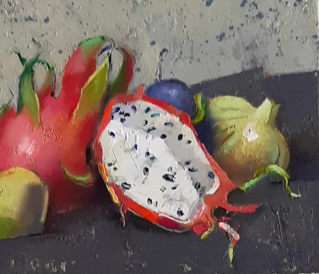 Oil painting Still life with exotic fruits Oksana Kyrylenko - 12