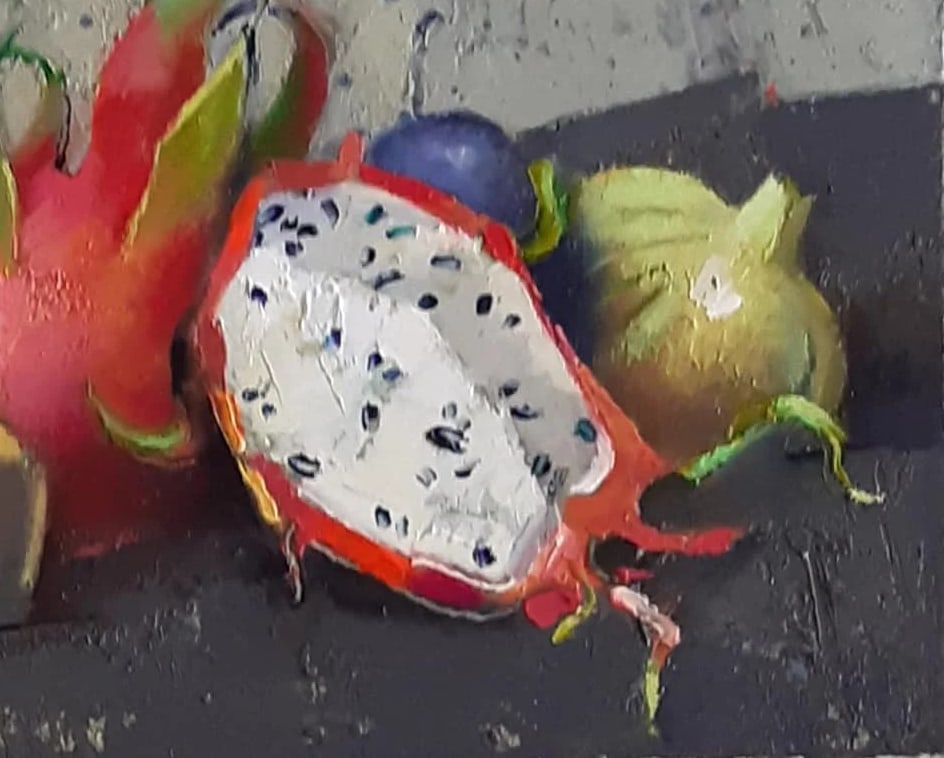 Oil painting Still life with exotic fruits Oksana Kyrylenko - 4
