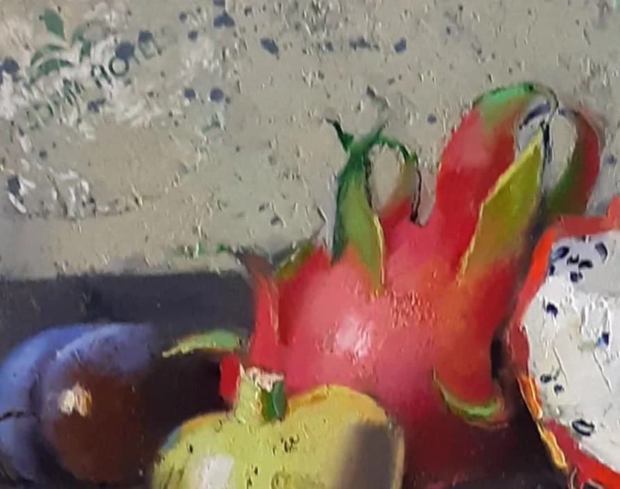 Oil painting Still life with exotic fruits Oksana Kyrylenko - 5