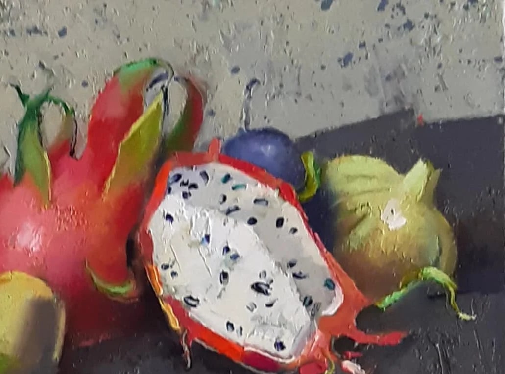 Oil painting Still life with exotic fruits Oksana Kyrylenko - 7