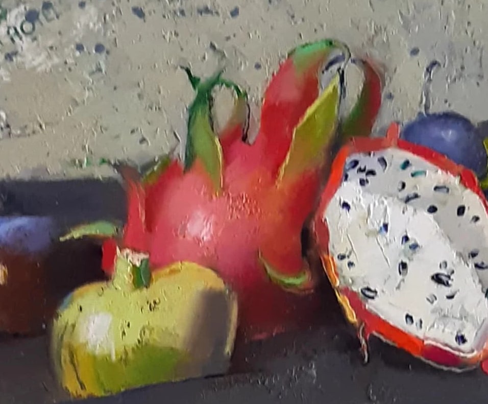 Oil painting Still life with exotic fruits Oksana Kyrylenko - 8