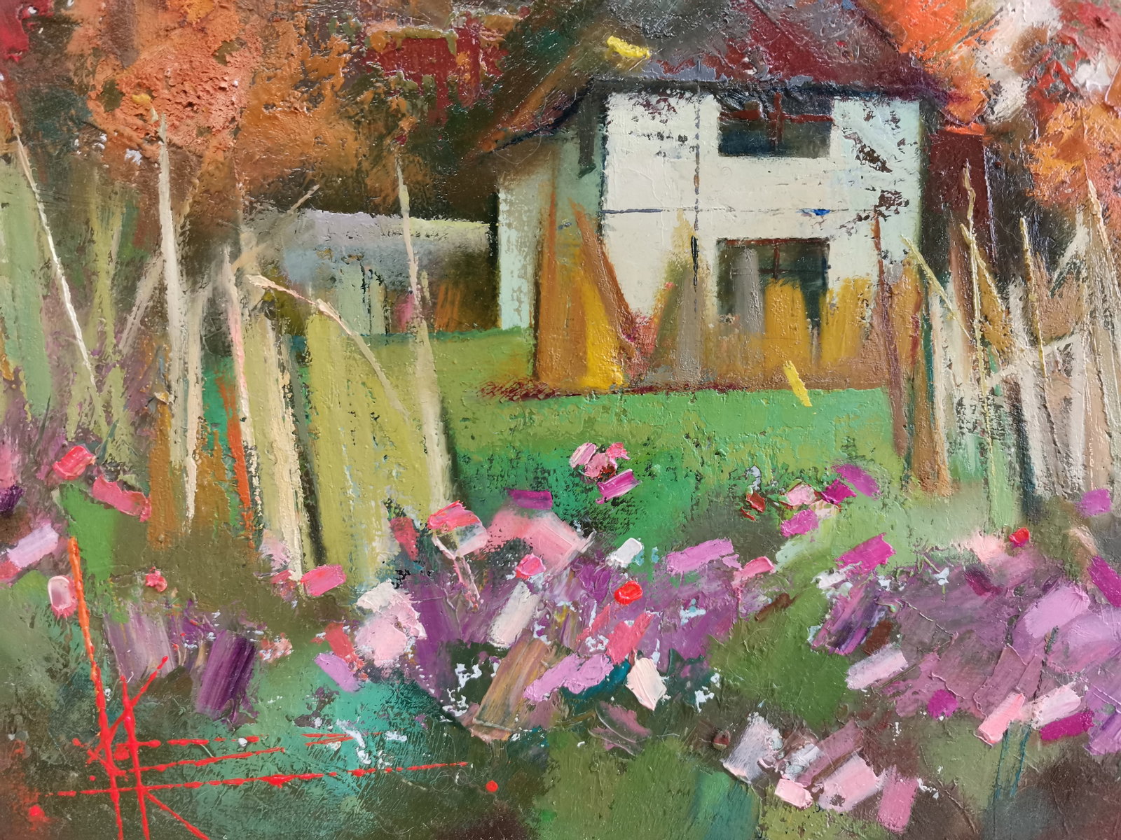 Oil painting Forester's house Oksana Kyrylenko - 3