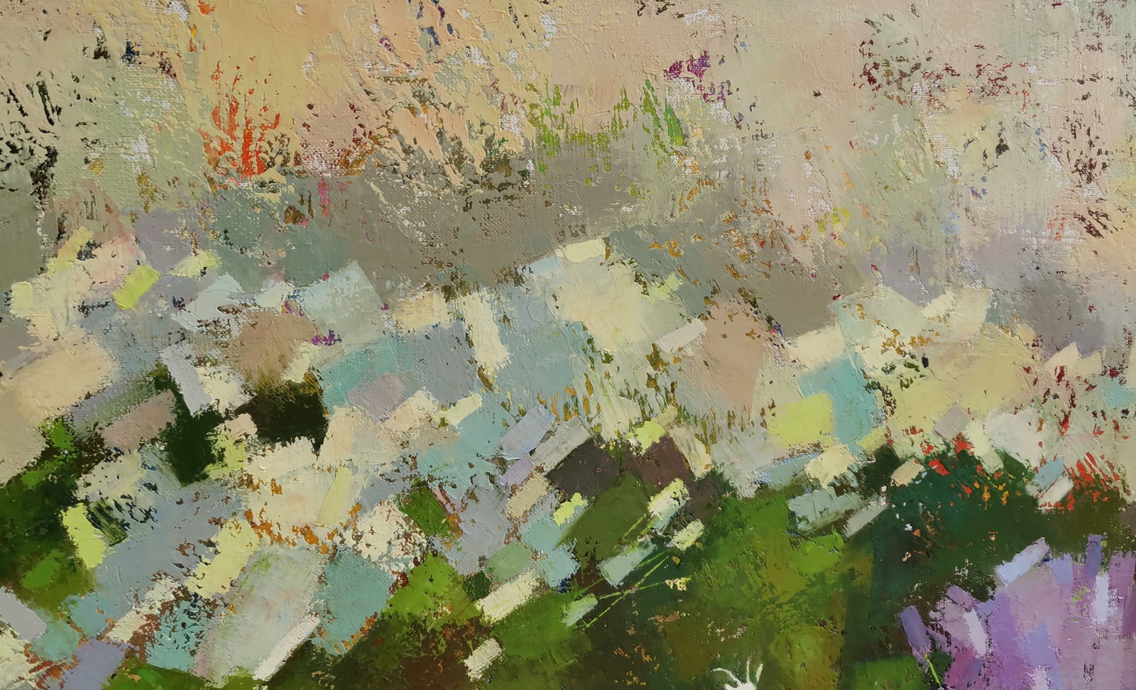 Abstract Oil painting In the shadow of lilac Oksana Kyrylenko - 6