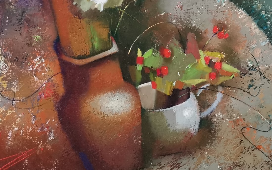 Abstract Oil painting Strawberries Oksana Kyrylenko - 3