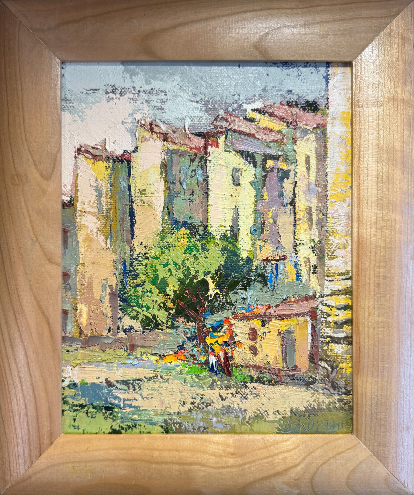 Oil painting with frame city of Lviv K. Leonid: Title: Oil painting with frame city of Lviv K. Leonid Description: 92KK Painter: K. Leonid S?ze: 30x24 cm/ 11.81x9.44 inches Components: oil, acrylic, canvas Original painting CONDITION: exellent