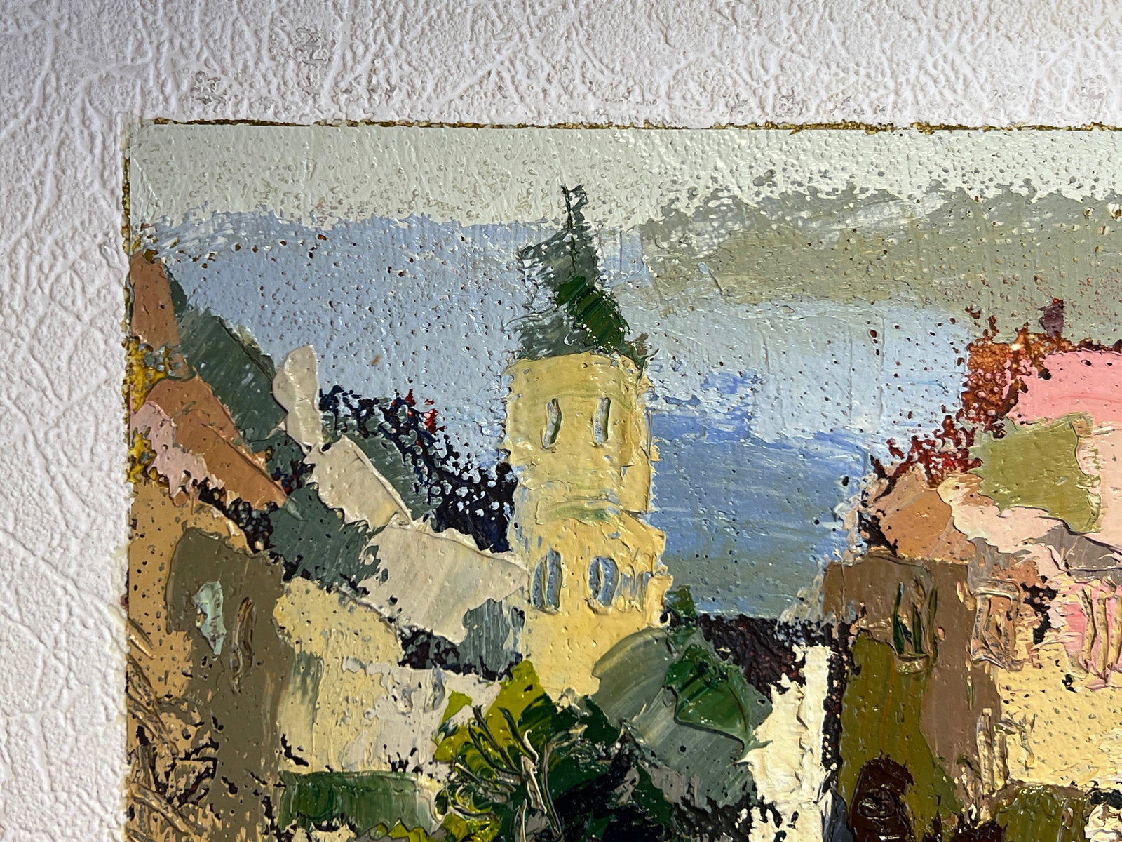 Oil painting with frame Lviv market square K. Leonid - 2
