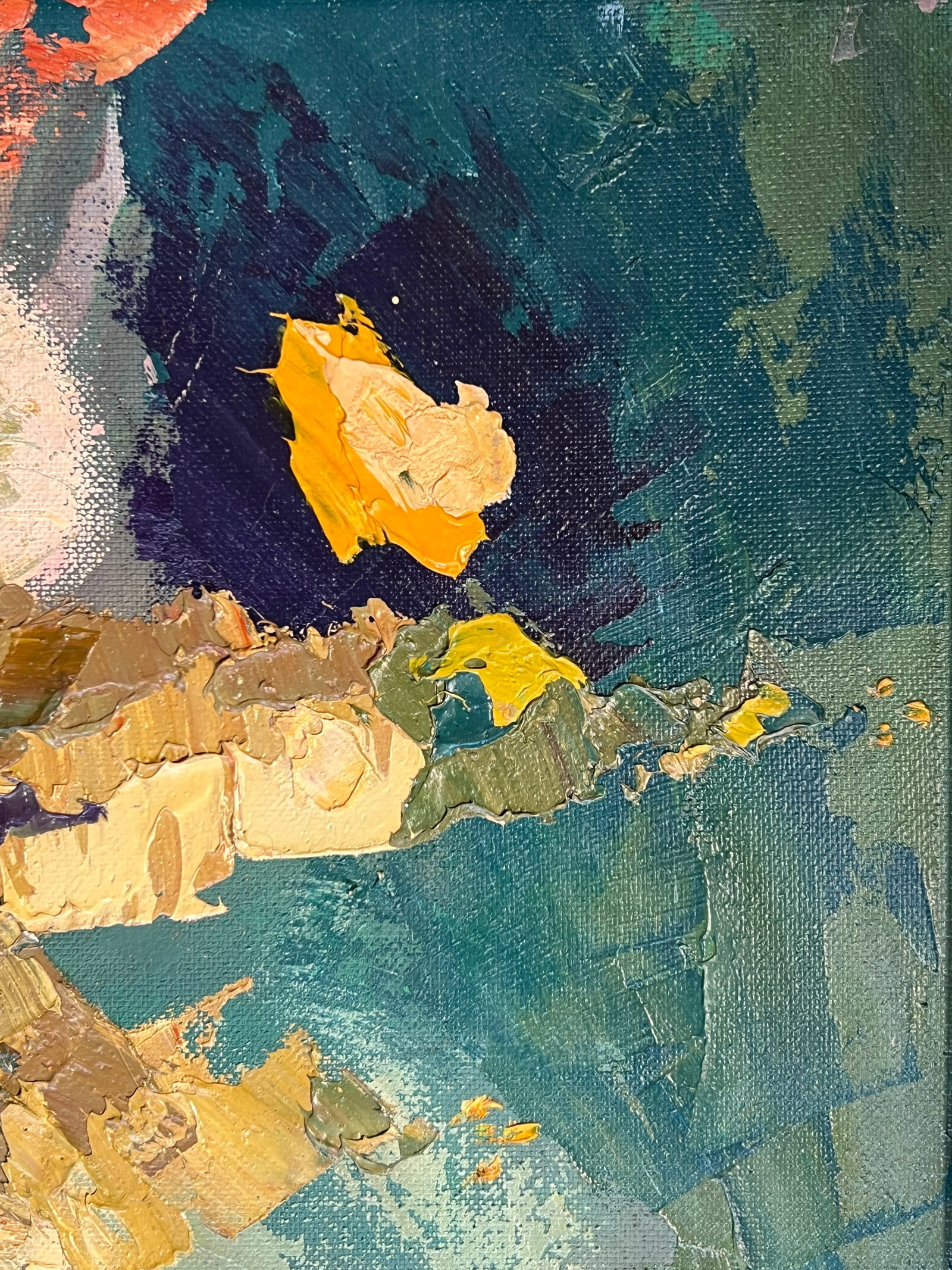 Abstract Oil painting with frame Lviv, Bernardine Monastery, Evening, Spring K. Leonid - 4