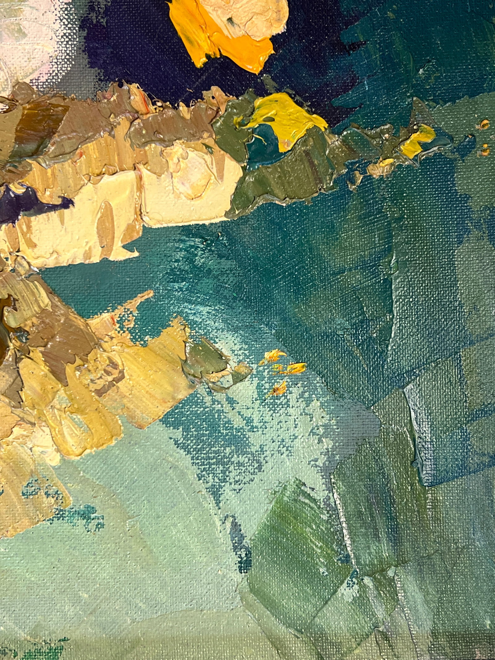 Abstract Oil painting with frame Lviv, Bernardine Monastery, Evening, Spring K. Leonid - 5