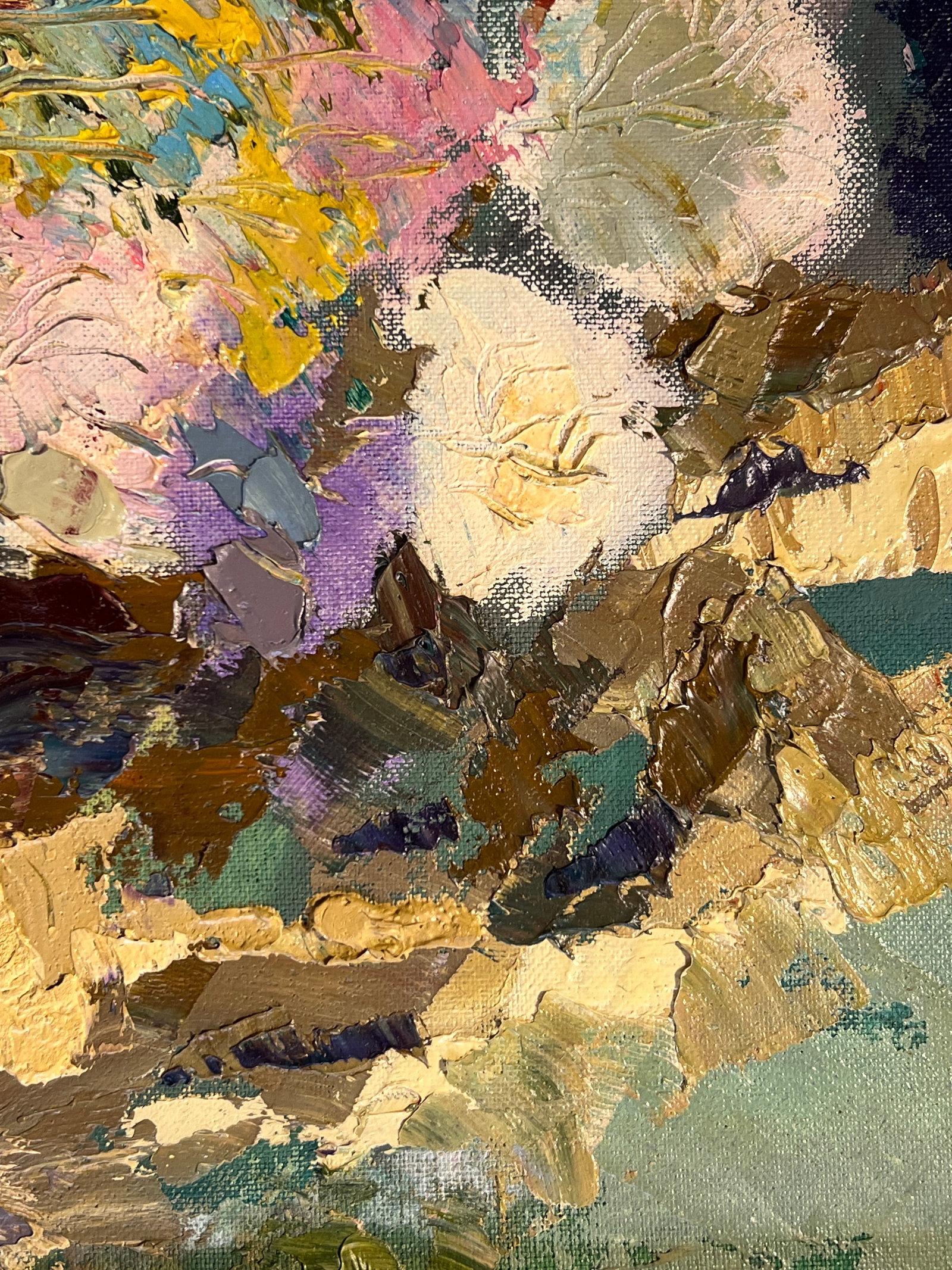 Abstract Oil painting with frame Lviv, Bernardine Monastery, Evening, Spring K. Leonid - 6