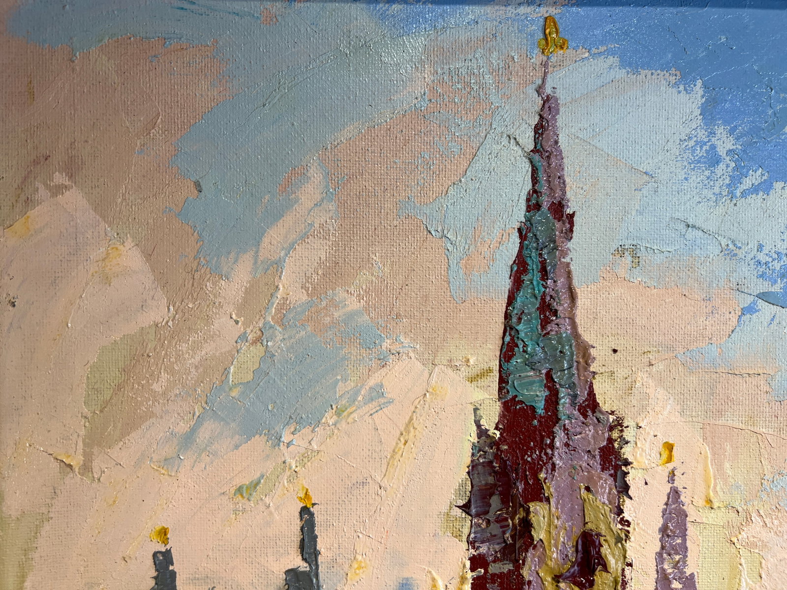 Oil painting with frame Church of Saints Olga and Elizabeth (Lviv) K. Leonid - 3