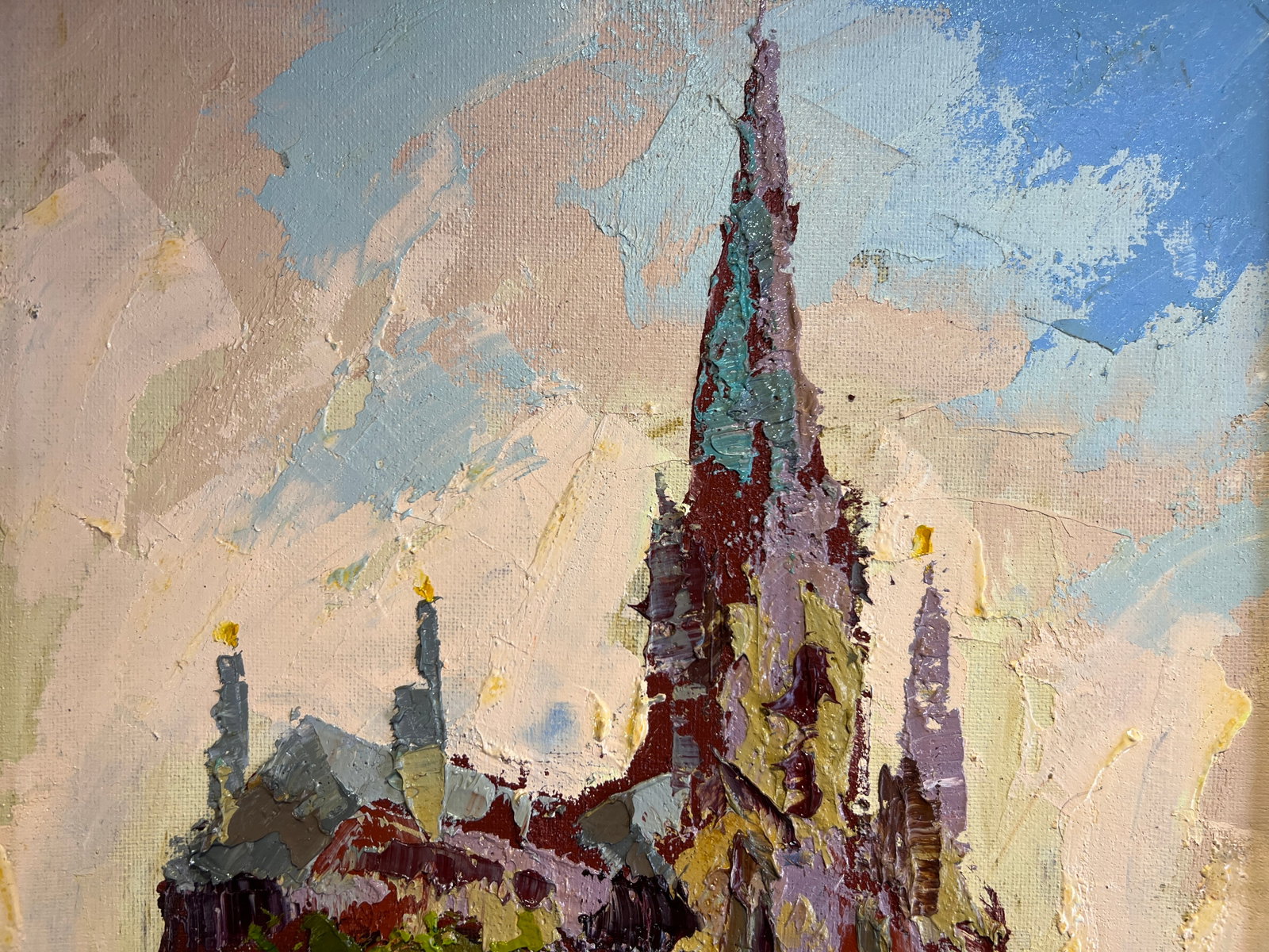 Oil painting with frame Church of Saints Olga and Elizabeth (Lviv) K. Leonid - 4
