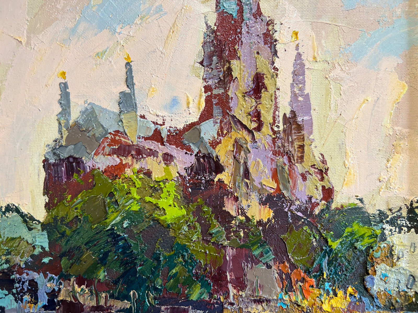 Oil painting with frame Church of Saints Olga and Elizabeth (Lviv) K. Leonid - 5