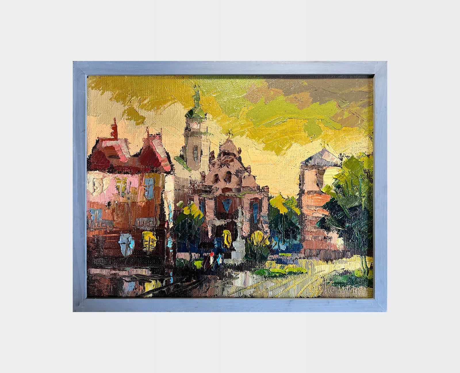 Oil painting with frame Lviv, Bernardine Monastery K. Leonid - 2