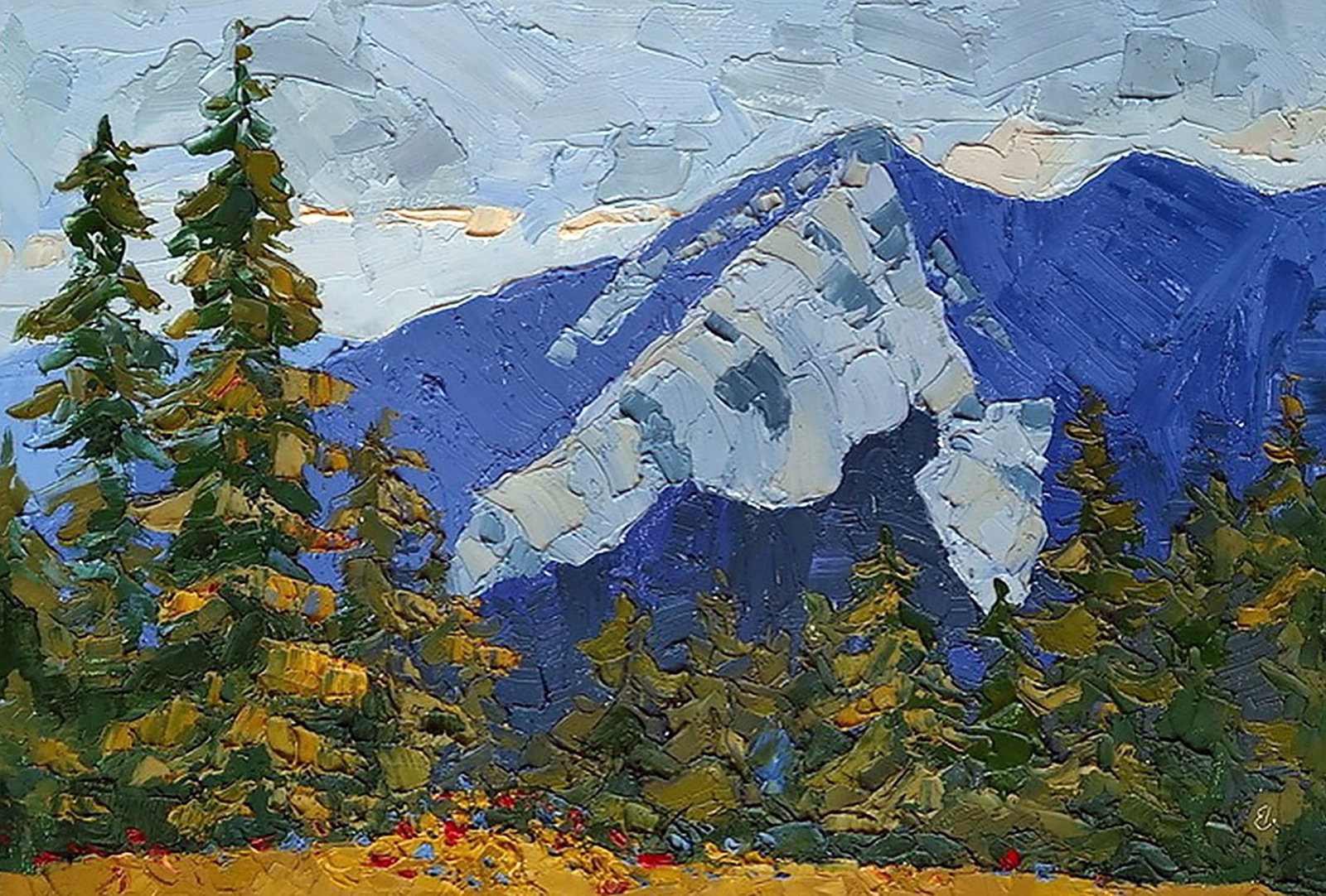 Oil painting Carpathian mountains Yaroslav Savchyn: Title: Oil painting Carpathian mountains Yaroslav Savchyn Description: 24SAVCH Painter: Yaroslav Savchyn Size: 20x30 cm/7.87x11.81 inches Components: oil, canvas on cardboard Original painting