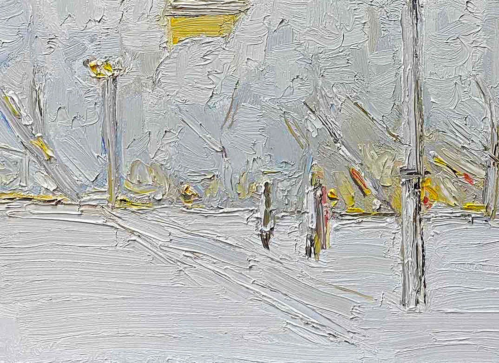 Oil painting Winter city Anatoly Lavrenko - 4