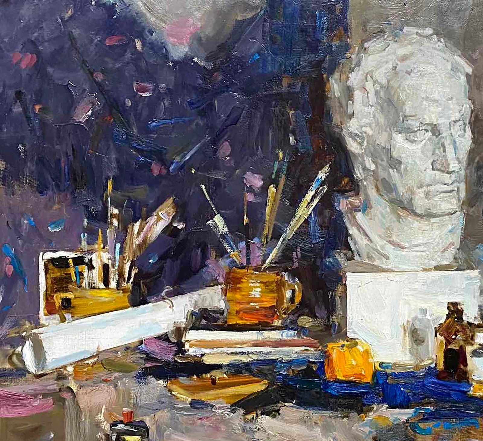 Oil painting In a workshop Vladimir Kovalev - 2