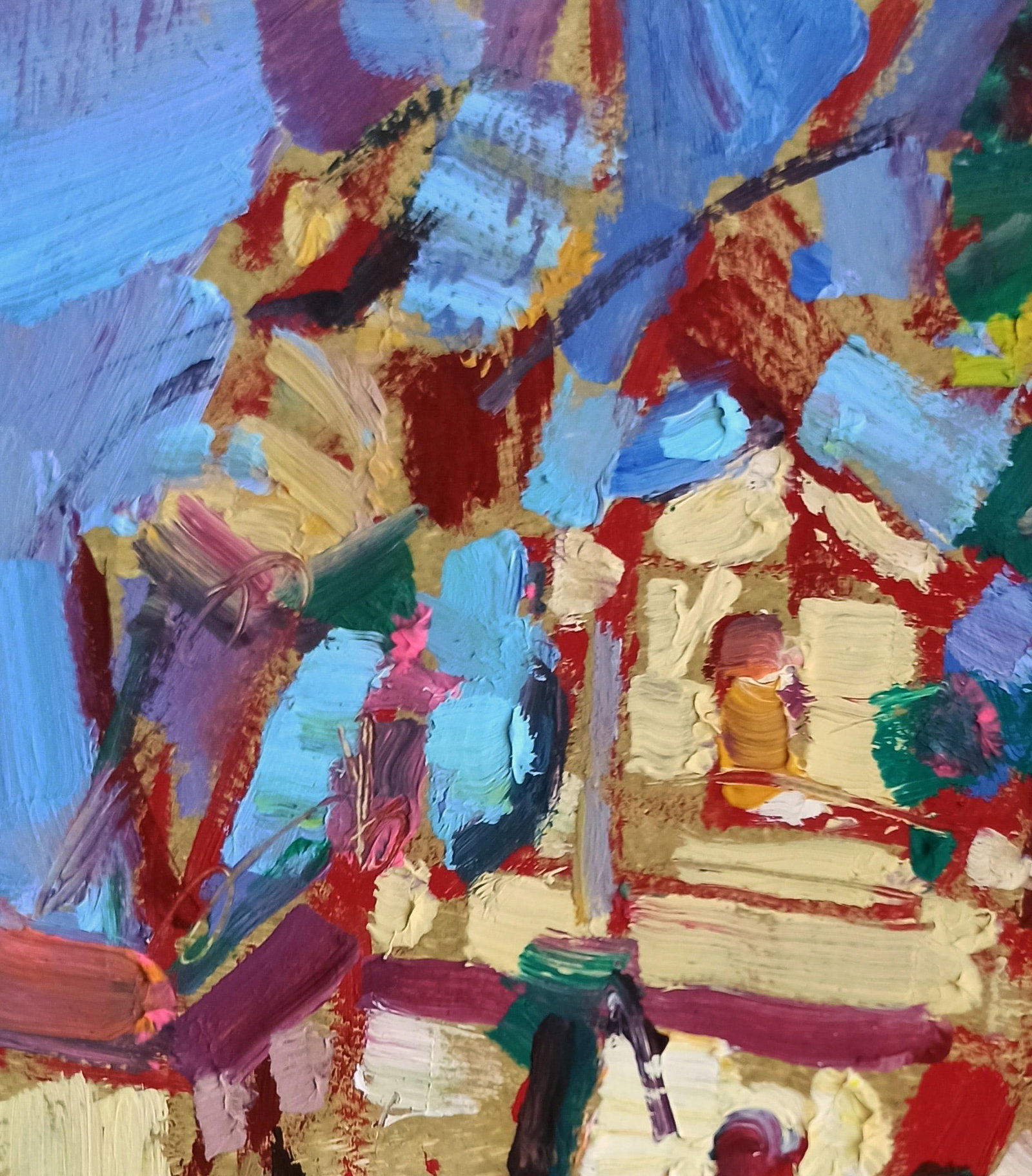 Oil painting City Hall Viktor Khadzhinov - 2