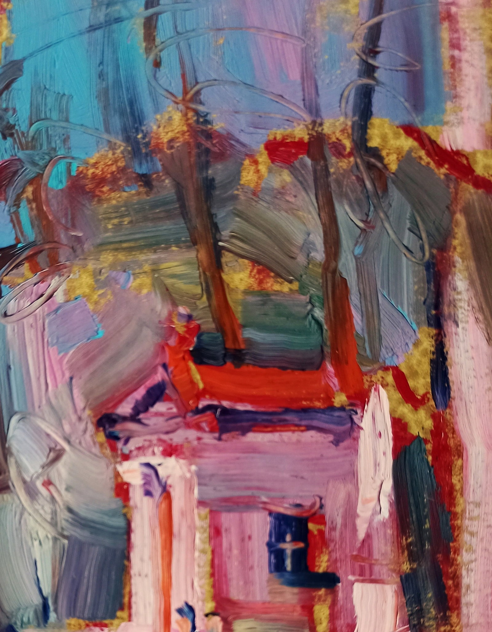 Oil painting Pink evening in the city Viktor Khadzhinov - 3